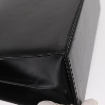 Salvatore Ferragamo Convertible Top Handle Bag Leather, BLACK, LEATHER, Handbag