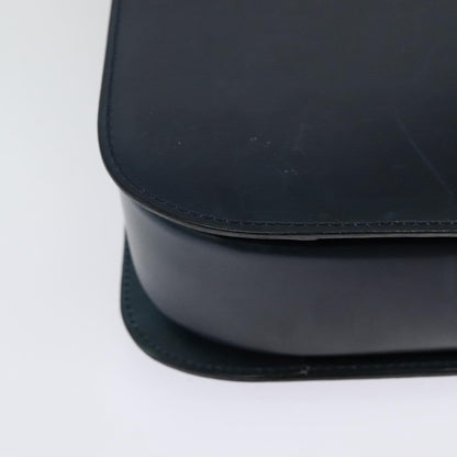 Celine Circle logo Leather, NAVY, LEATHER, Shoulder bag