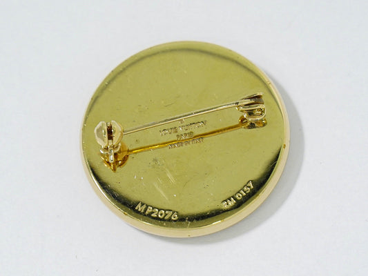Louis Vuitton Single LV Snowflake Pin Metal, BROWN, GOLD_PLATED, Brooch