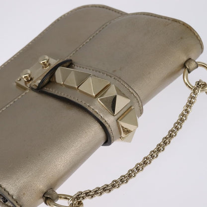 Valentino Garavani Glam Lock Shoulder Bag Leather, GOLD, LEATHER, Shoulder bag