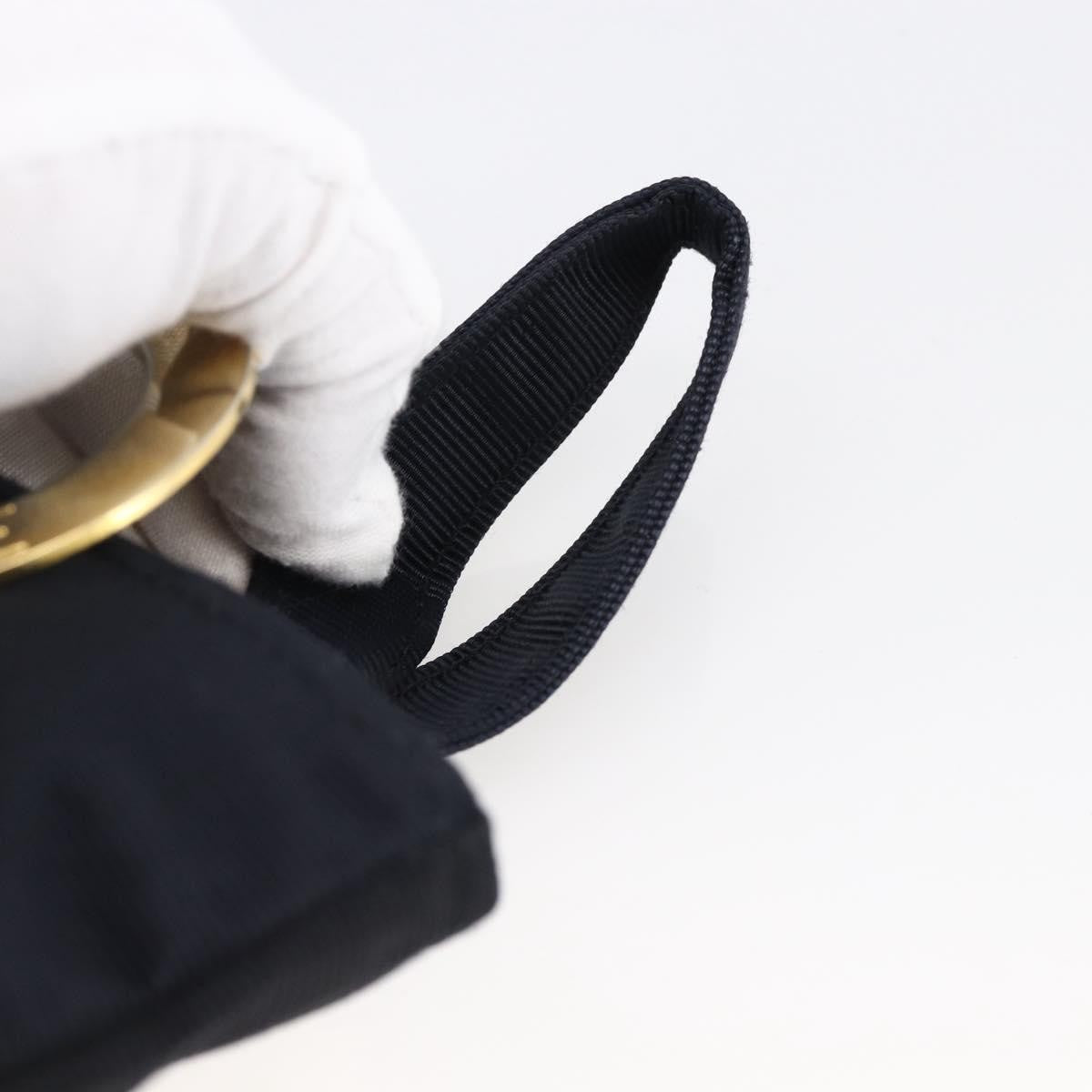 Celine Marin Wristlet Pouch Canvas with Leather, NAVY, NYLON, Clutche & pouche