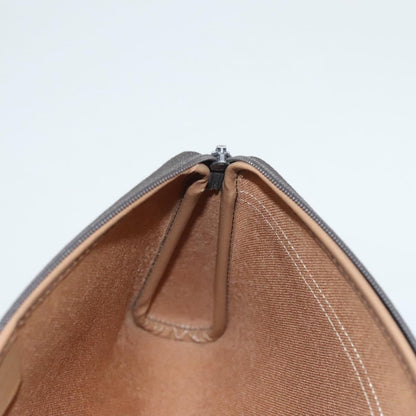 Christian Dior Vintage Honeycomb Zip Pouch Coated Canvas, BLACK, CANVAS, Clutche & pouche