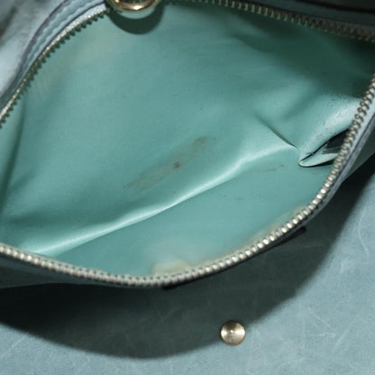 Valentino Garavani Demilune Flap Satchel Leather, BLUE, LEATHER, Handbag