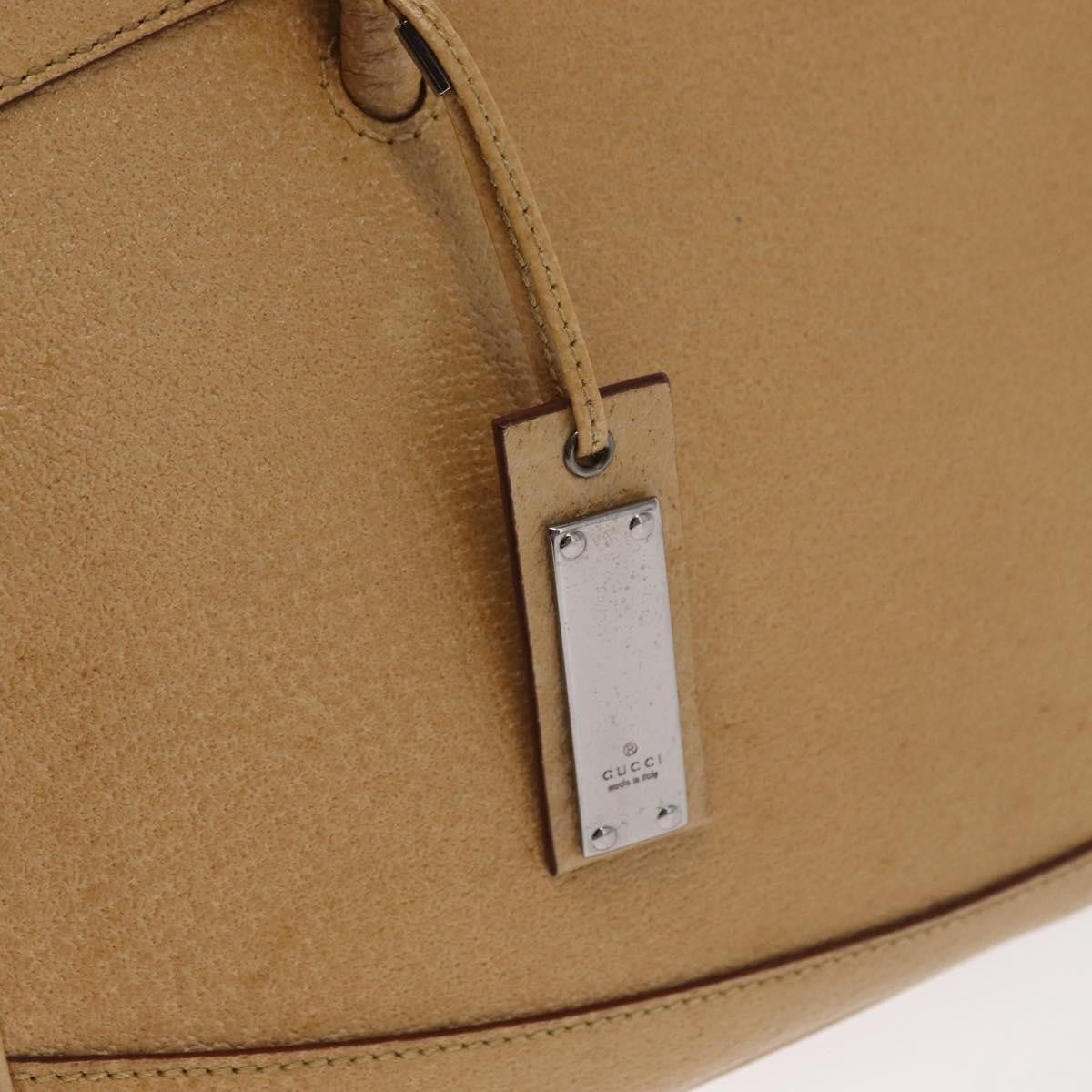 Gucci Vintage Handbag Leather, BEIGE, LEATHER, Handbag
