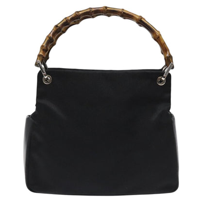 Gucci Bamboo Top Handle Tote Nylon, BLACK, NYLON, Tote bag