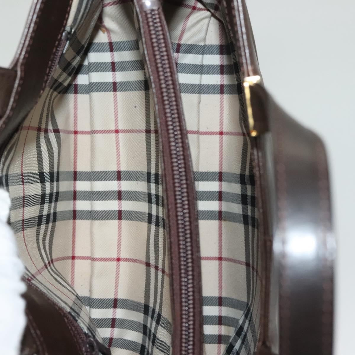 Burberry Vintage Handbag Leather, BROWN, LEATHER, Handbag