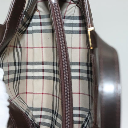 Burberry Vintage Handbag Leather, BROWN, LEATHER, Handbag