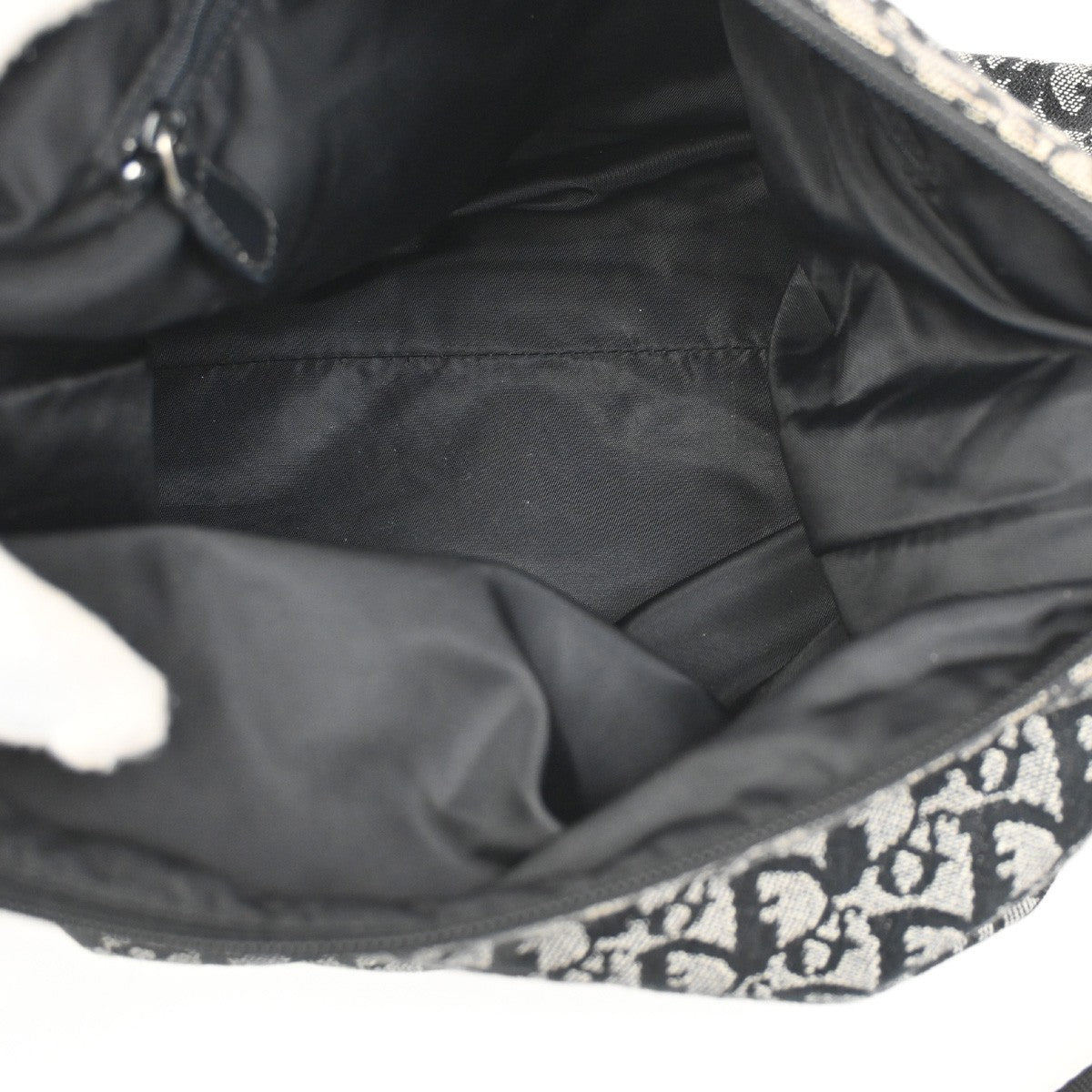 Christian Dior Vintage Trotter Messenger Bag Diorissimo Canvas, BLACK, CANVAS, Shoulder bag