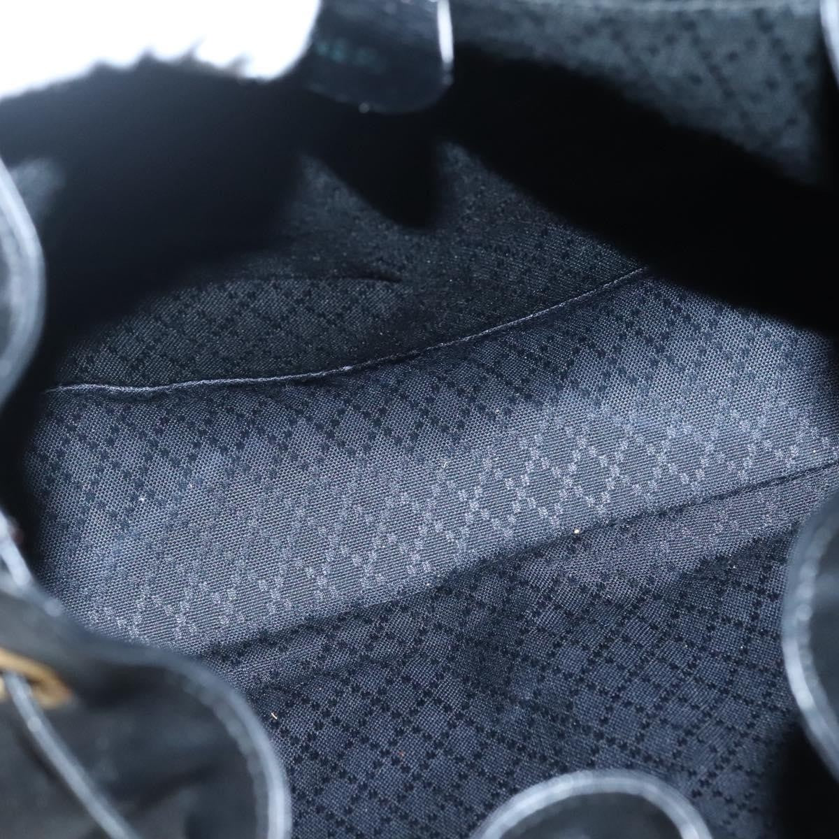 Gucci Vintage Bamboo Backpack Leather, BLACK, LEATHER, Backpack