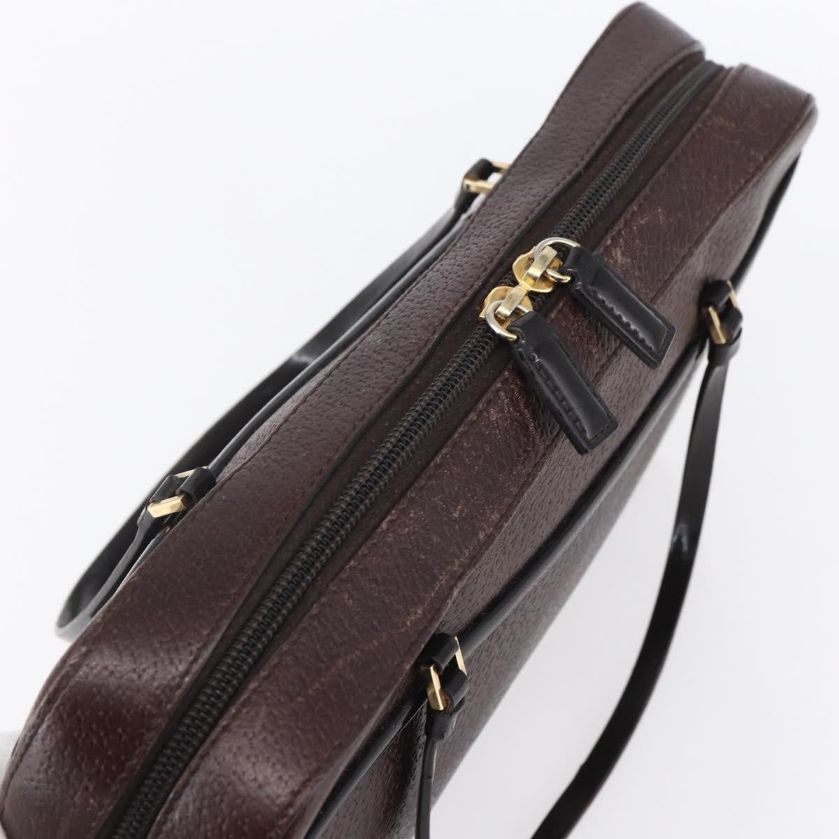 Christian Dior Vintage CD Handbag Leather, BROWN, LEATHER, Handbag