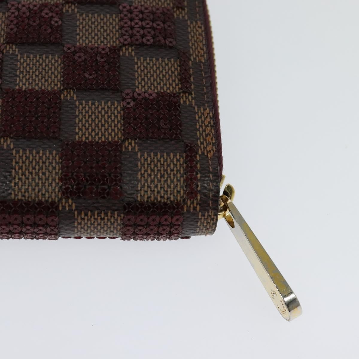 Louis Vuitton Zippy Wallet NM Damier Piet, RED, CANVAS, Wallets