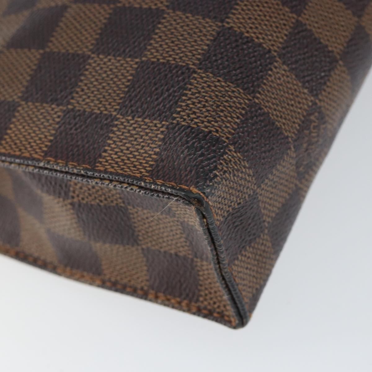 Louis Vuitton Toiletry Pouch Damier, BROWN, CANVAS, Clutche & pouche