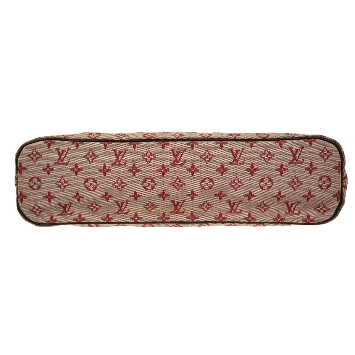 Louis Vuitton Lucille Handbag Mini Lin, RED, CANVAS, Handbag