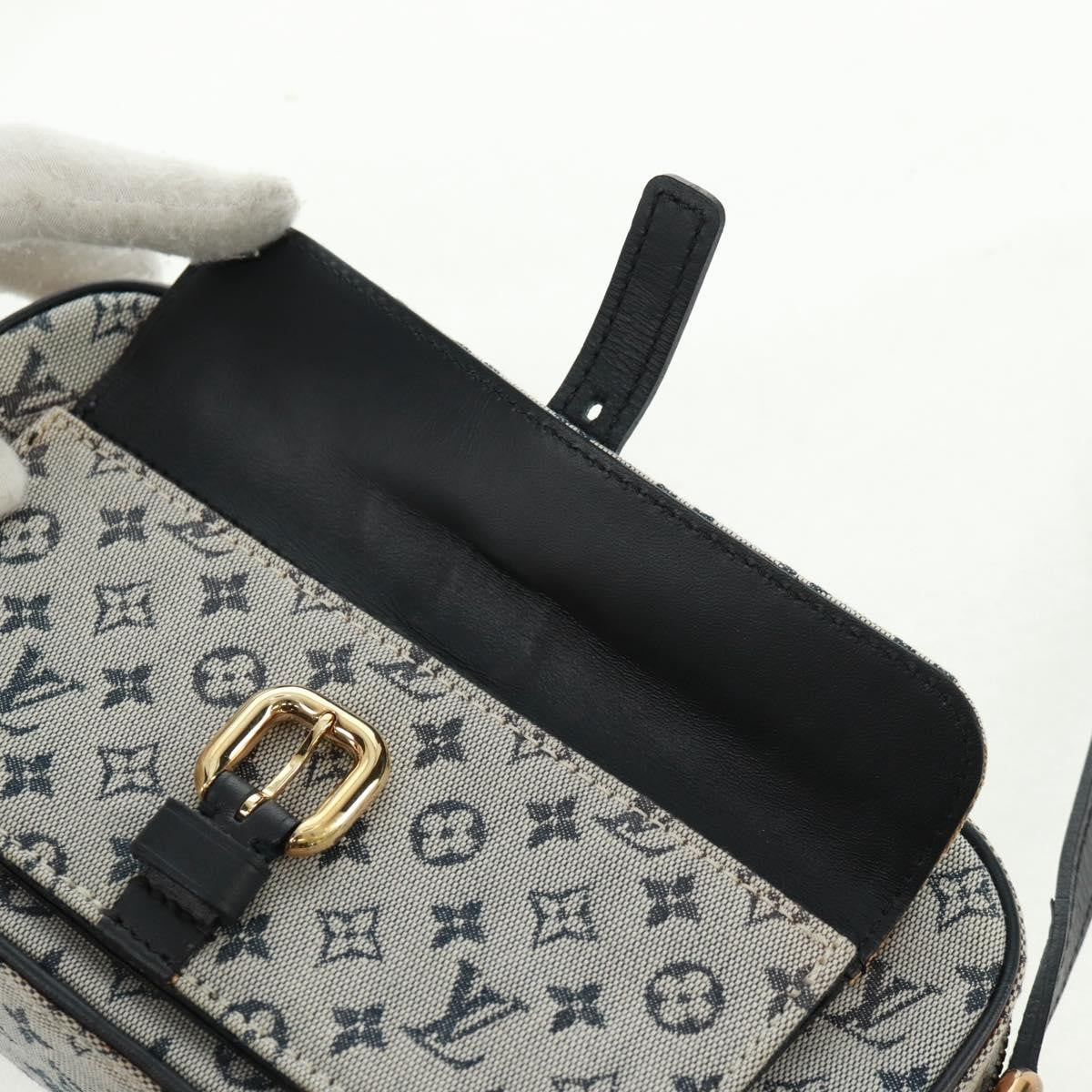 Louis Vuitton Juliette Crossbody Bag Mini Lin, BLUE, CANVAS, Shoulder bag