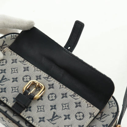 Louis Vuitton Juliette Crossbody Bag Mini Lin, BLUE, CANVAS, Shoulder bag