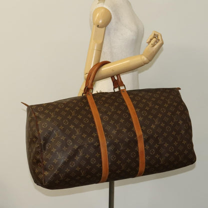 Louis Vuitton Keepall Bag Monogram Canvas, BROWN, CANVAS, Travel bag