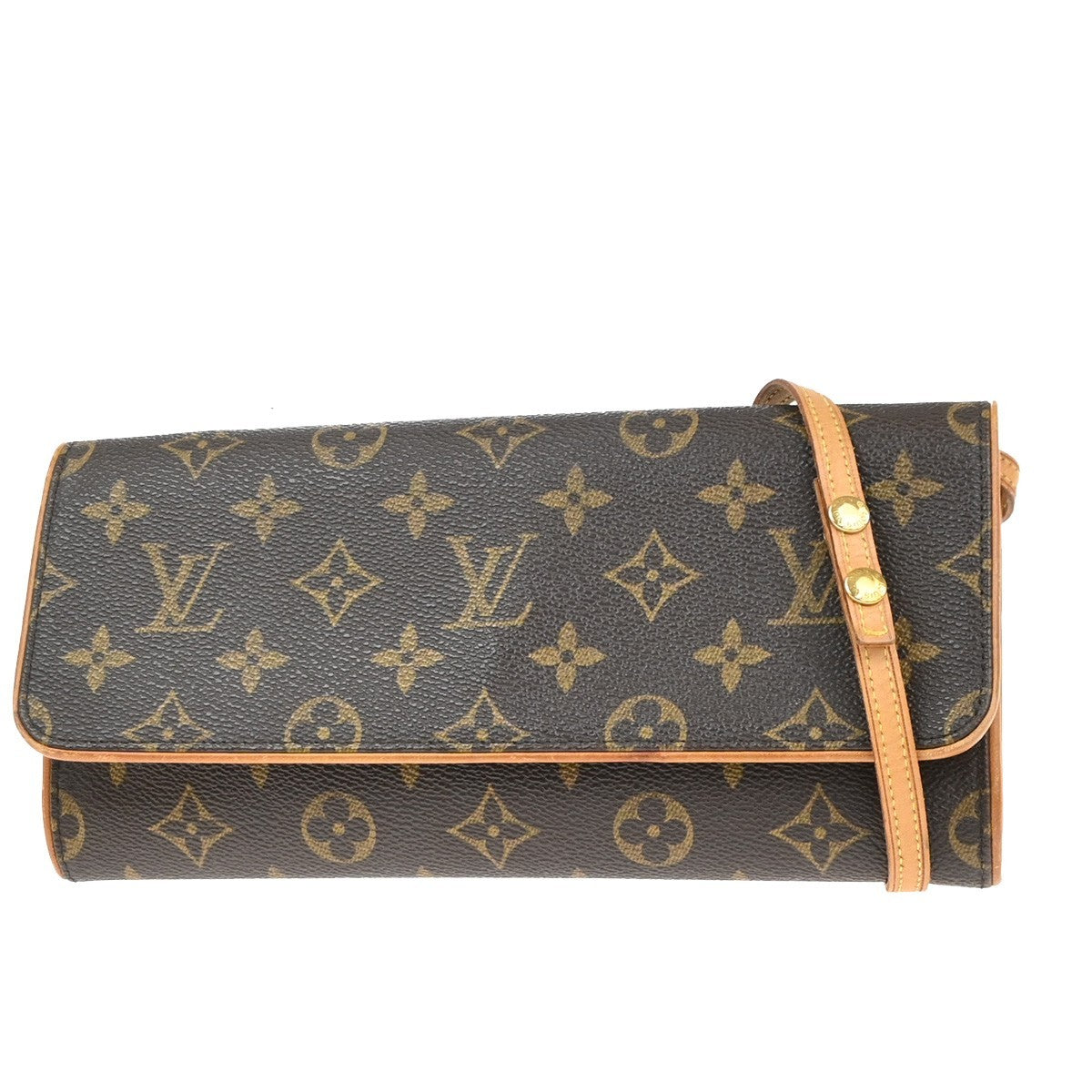 Louis Vuitton Twin Handbag Monogram Canvas, BROWN, CANVAS, Shoulder bag