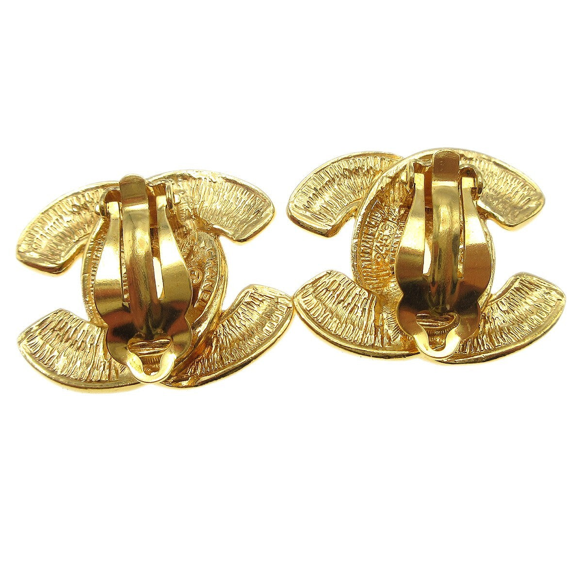 Chanel CC Clip-On Earrings Metal, GOLD, GOLD_PLATED, Earrings