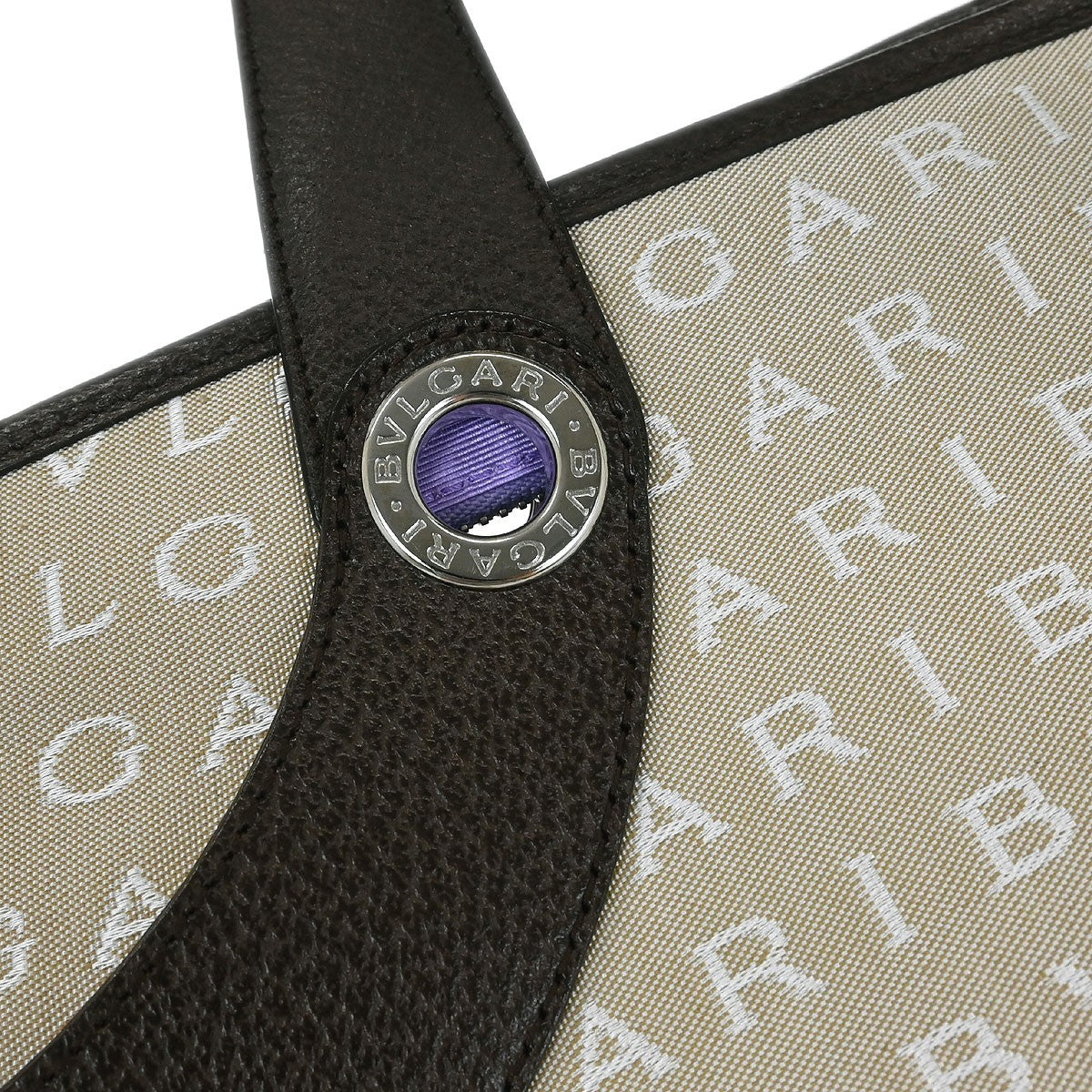 Bvlgari Logomania Tote bag Canvas, Beige, Canvas, Tote Bag