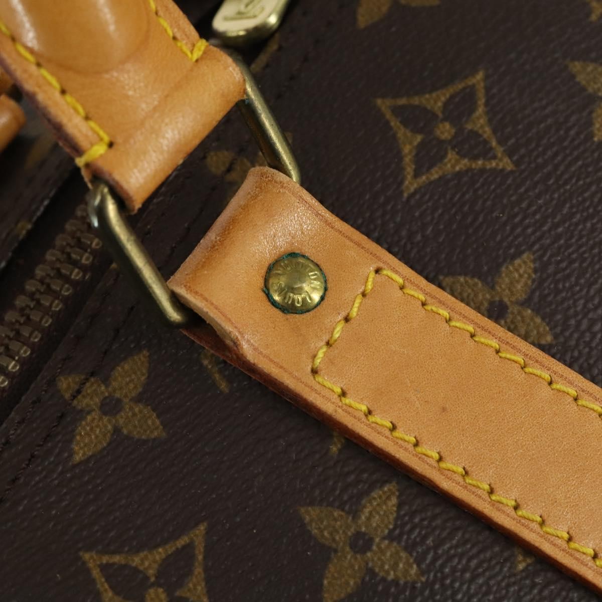 Louis Vuitton Keepall Bag Monogram Canvas, BROWN, CANVAS, Travel bag