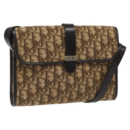 Christian Dior Vintage Trotter Crossbody Bag Diorissimo Coated Canvas, BROWN, CANVAS, Crossbody bag