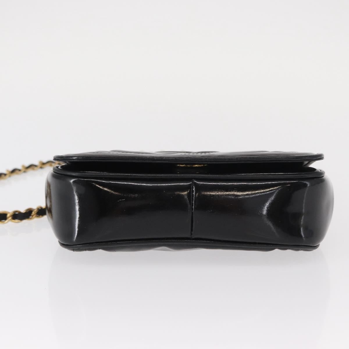 Chanel Vintage CC Stitch Flap Bag Patent, BLACK, PATENT_LEATHER, Shoulder bag