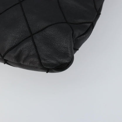 Chanel Vintage Shoulder Bag Leather, BLACK, LEATHER, Shoulder bag