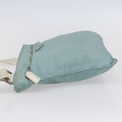 Prada Front Pocket Messenger Bag Tessuto, BLUE, NYLON, Shoulder bag