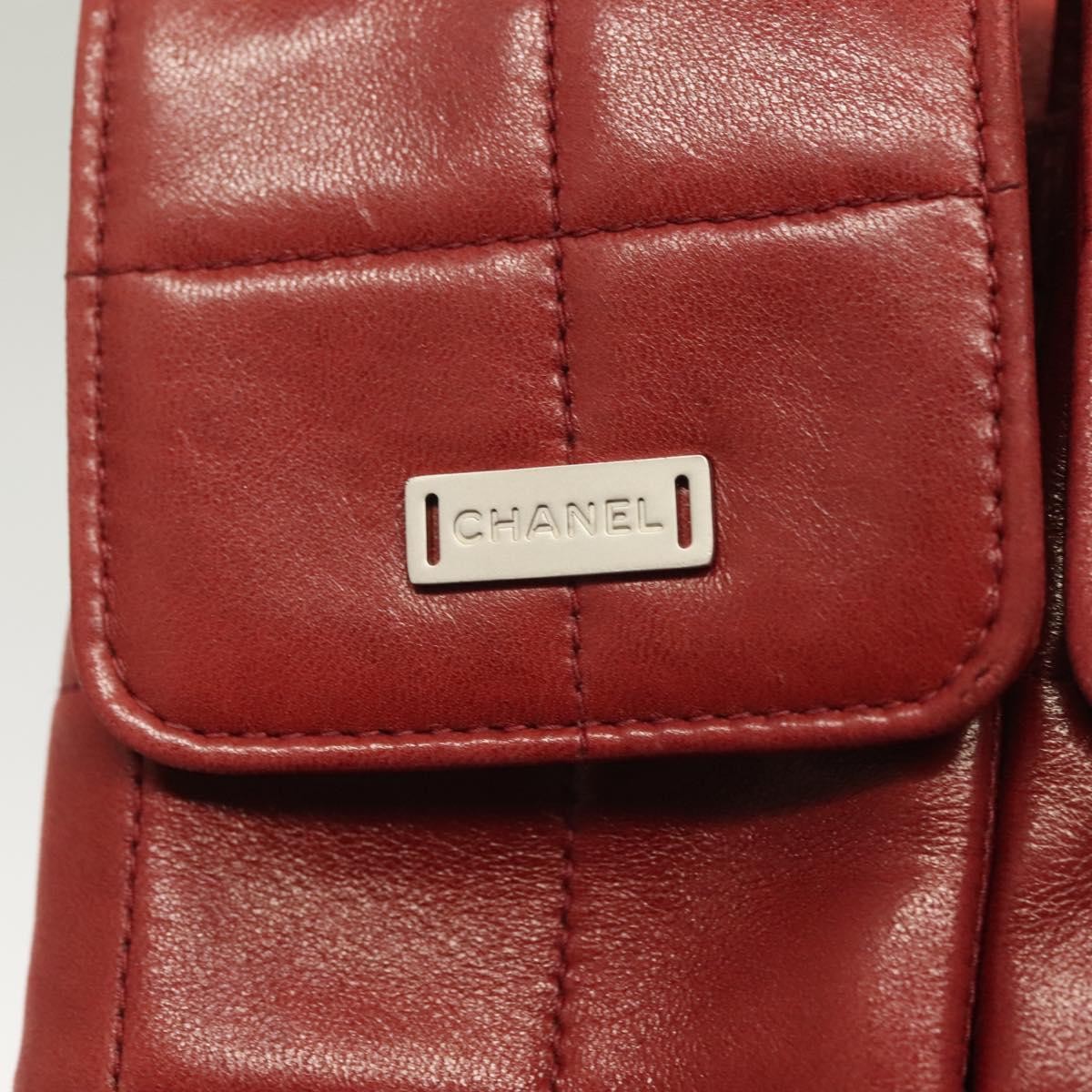 Chanel Chocolate Bar Reissue Flap Bag Lambskin, RED, LEATHER, Handbag
