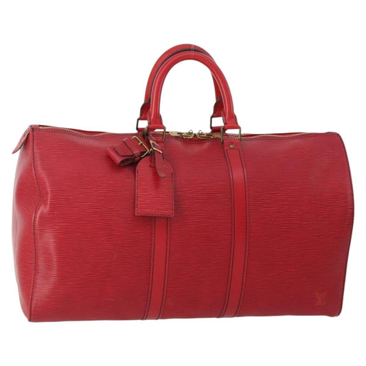 Louis Vuitton Keepall Bag Epi Leather, Red, Leather, Travel Bag