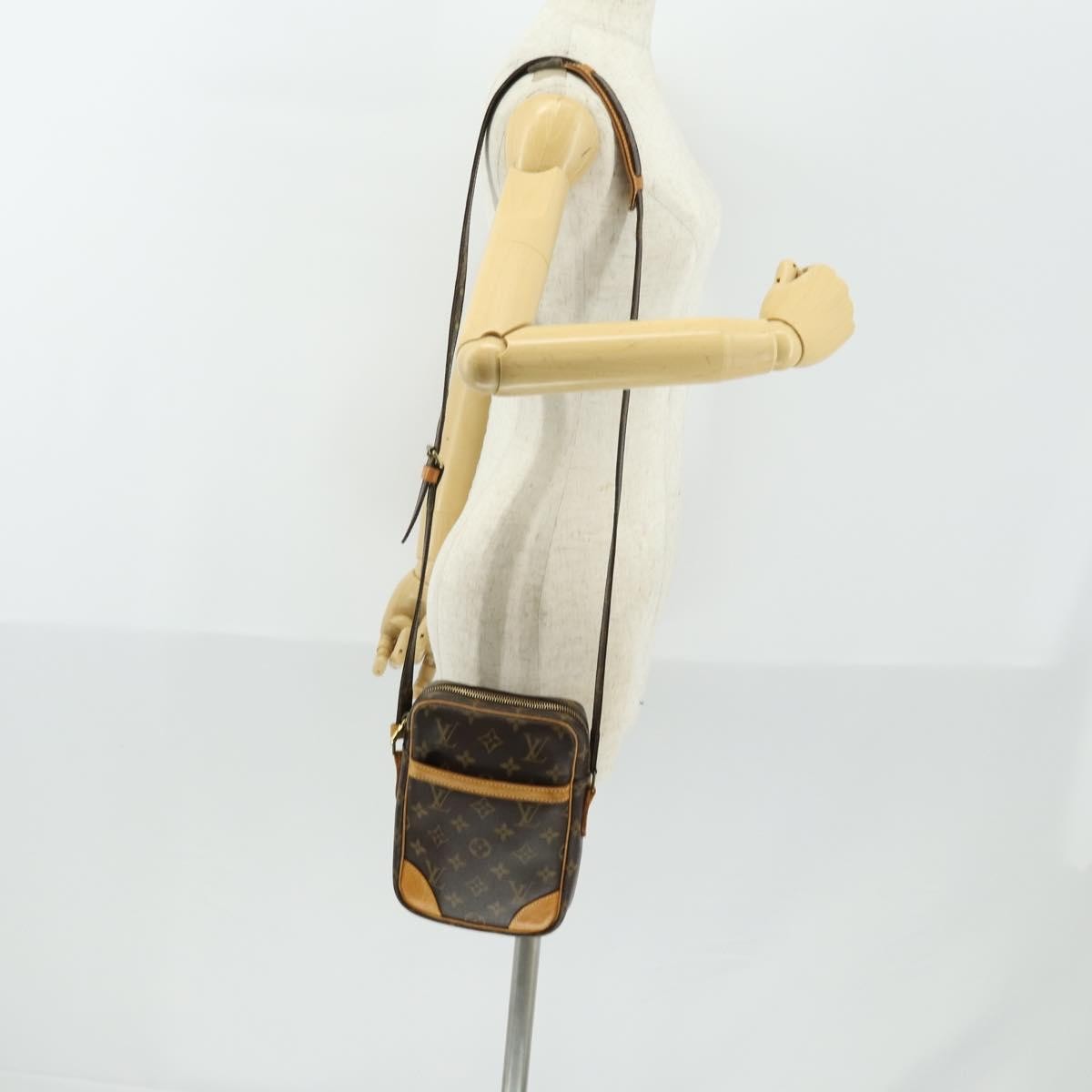 Louis Vuitton Danube Handbag Monogram Canvas, BROWN, CANVAS, Shoulder bag