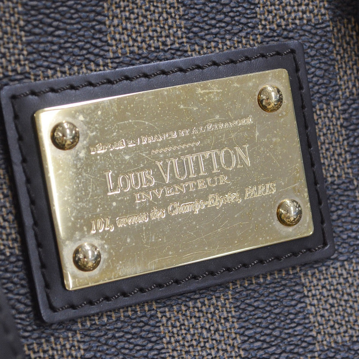 Louis Vuitton Hampstead Handbag Damier, BROWN, CANVAS, Tote bag