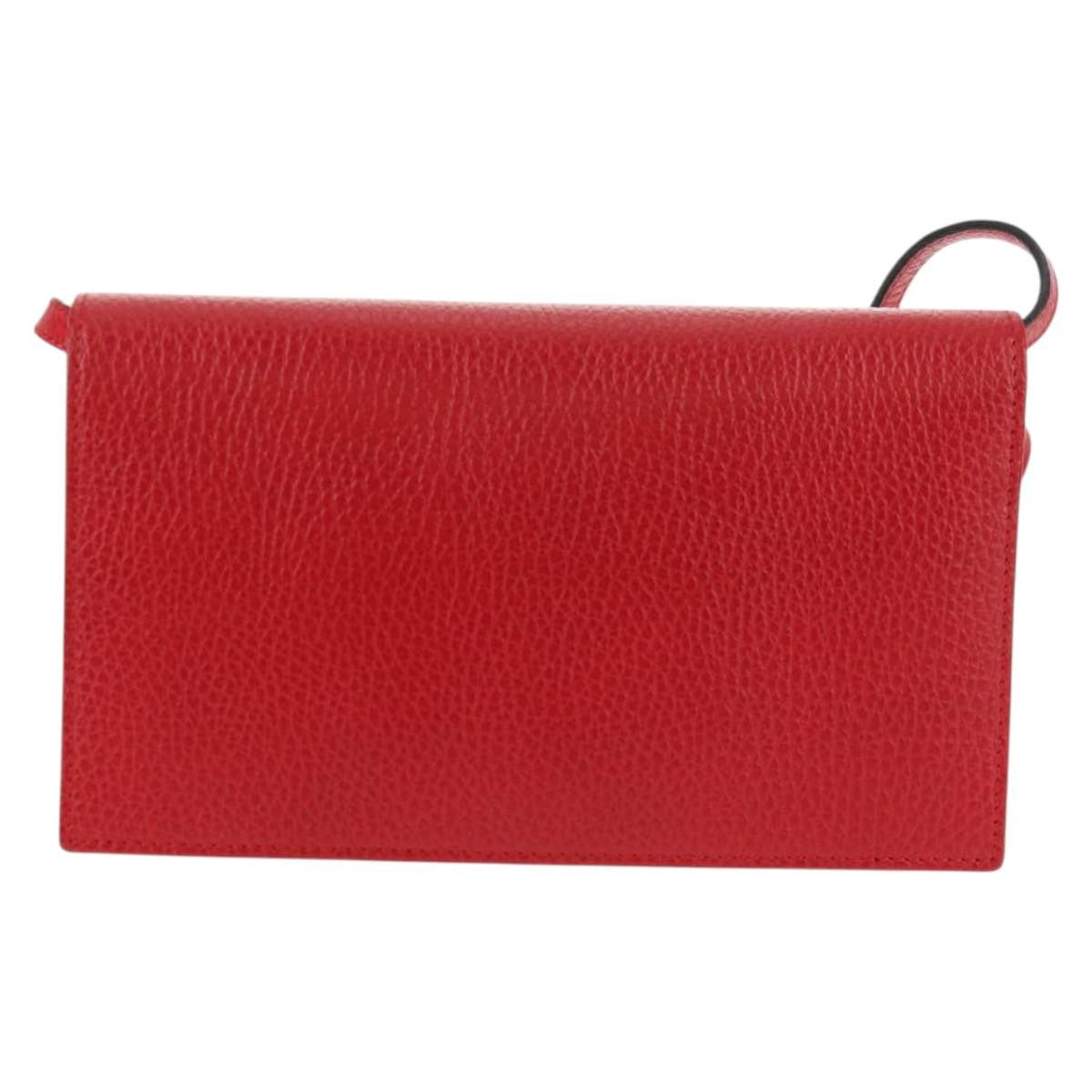 Gucci Wallet on Strap Leather, RED, LEATHER, Wallets