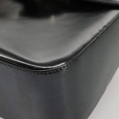 Salvatore Ferragamo Gancini handbag Leather, BLACK, LEATHER, Handbag