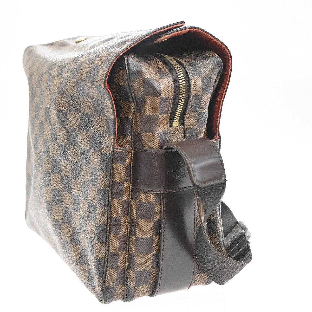 Louis Vuitton Naviglio Handbag Damier, BROWN, CANVAS, Shoulder bag