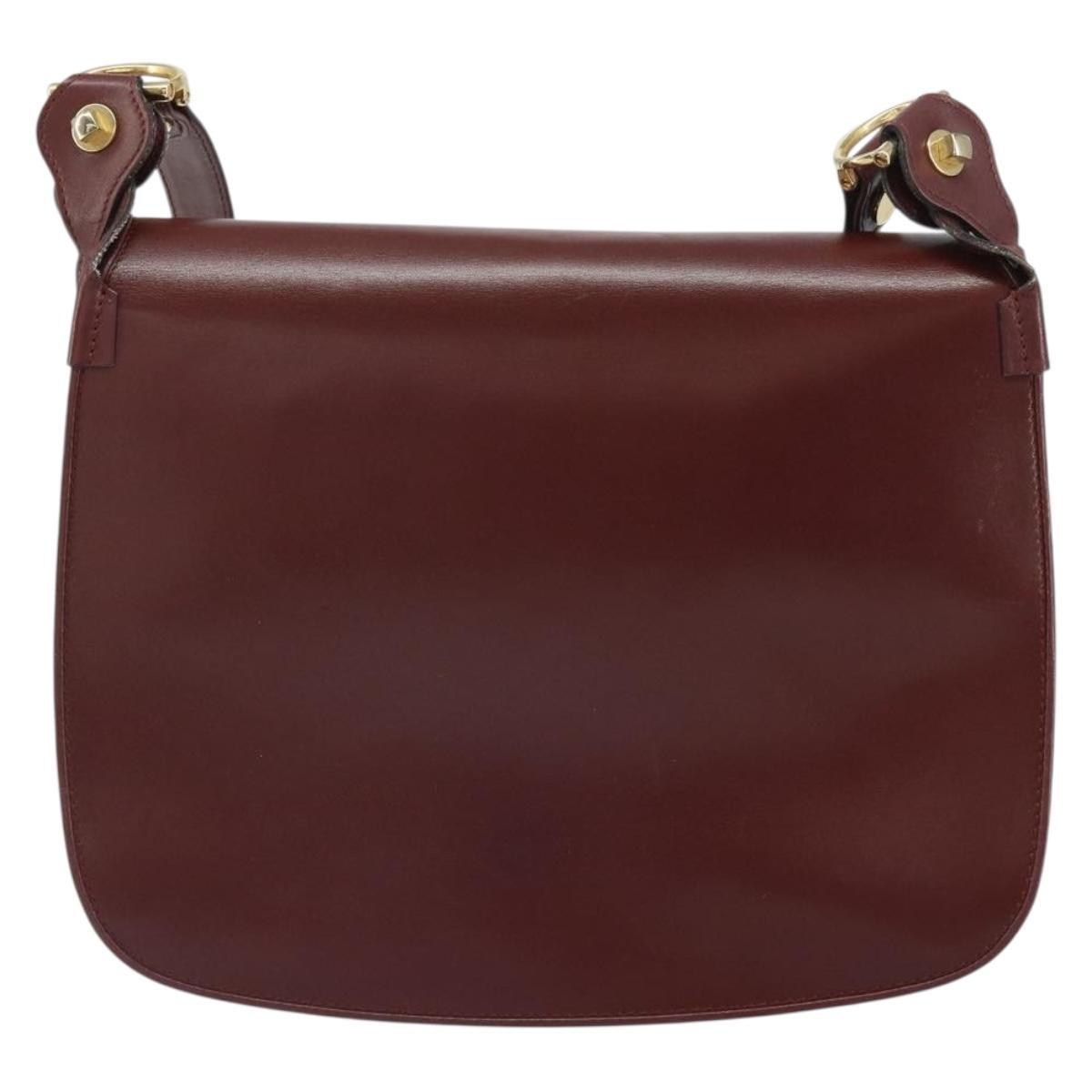 cartier Must de Cartier Shoulder Bag Leather, BURGUNDY, LEATHER, Shoulder bag