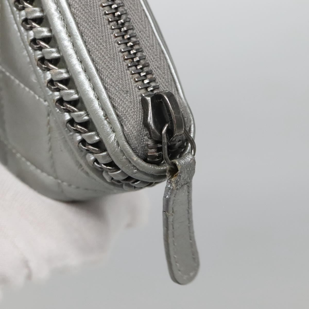 Chanel Boy Zip Jacket Wallet Quilted Calfskin, SILVER, LEATHER, Wallets