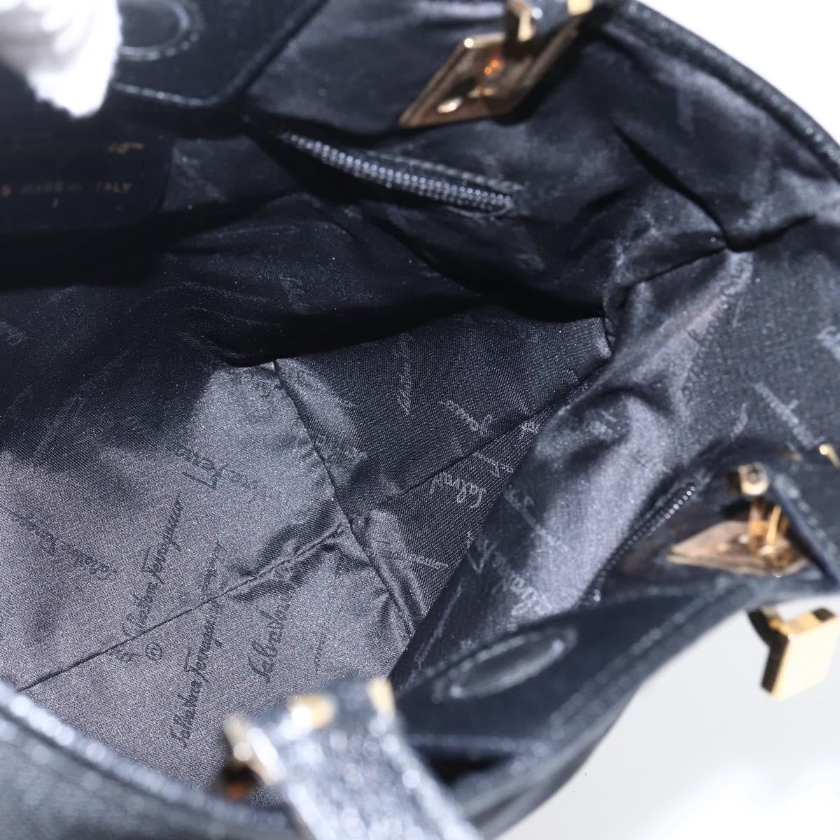 Salvatore Ferragamo Tote Bag Canvas, Black, Canvas, Tote Bag