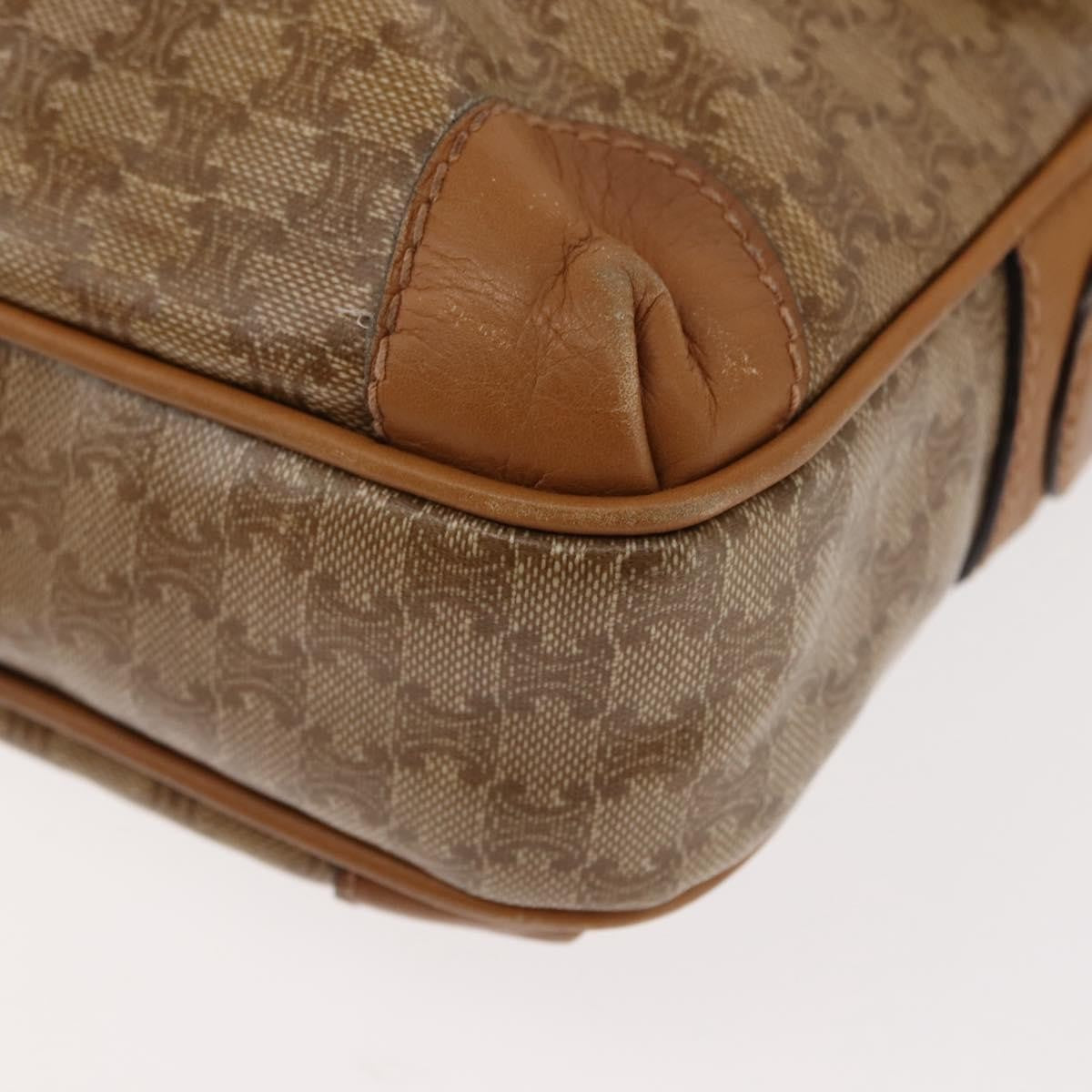 Celine Macadam Shoulder Bag PVC Leather, Beige, PVC + Canvas, Shoulder Bag