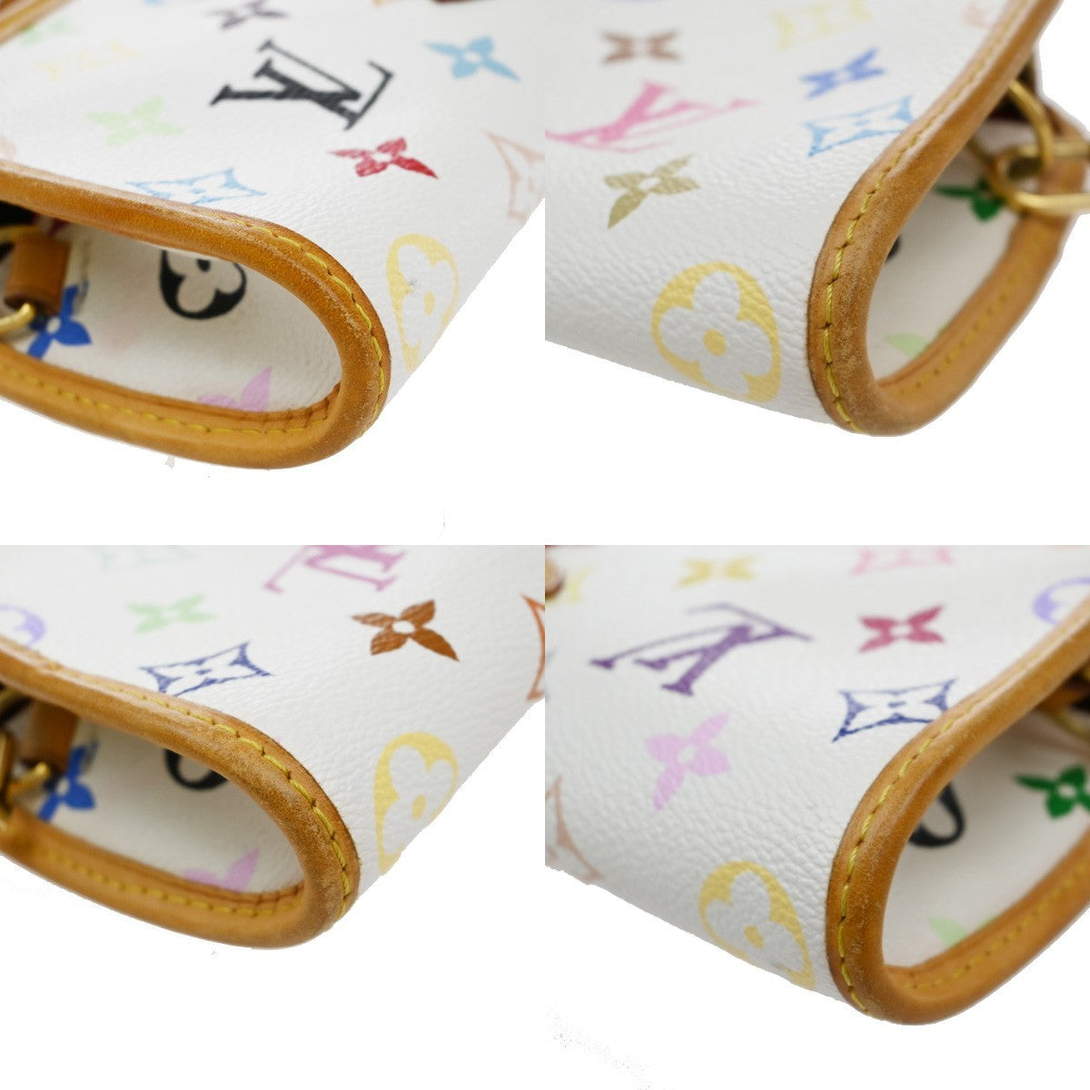 Louis Vuitton Shirley Handbag Monogram Multicolor, WHITE, CANVAS, Handbag