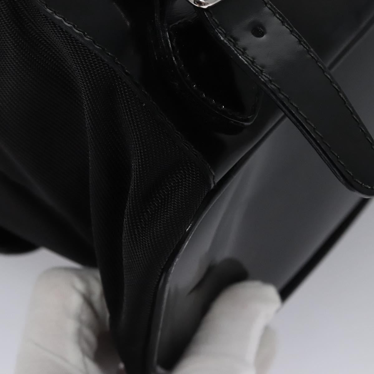 Gucci Vintage Bamboo Backpack Patent, BLACK, PATENT_LEATHER, Backpack