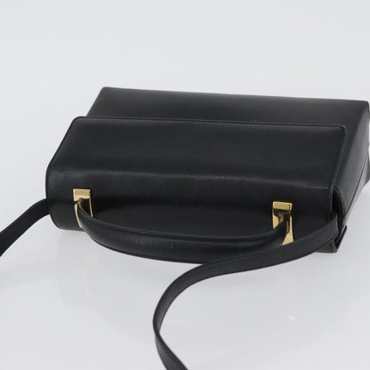 Salvatore Ferragamo Vintage Handbag Leather, BLACK, LEATHER, Handbag