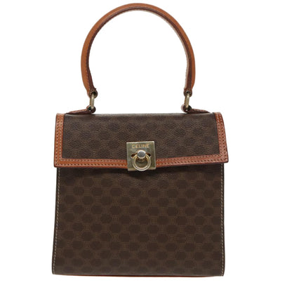 Celine Vintage Macadam Handbag Macadam, BROWN, CANVAS, Handbag