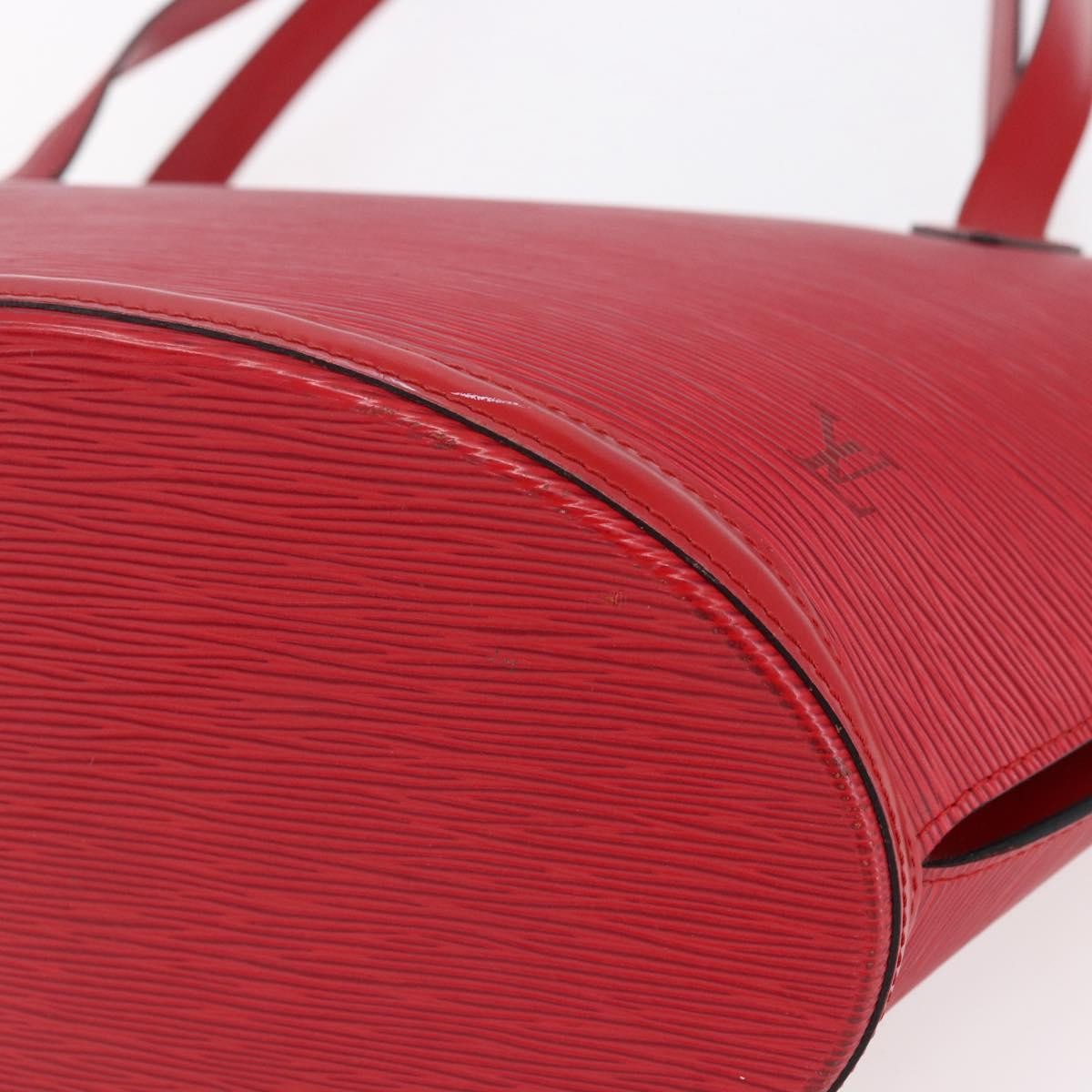 Louis Vuitton Saint Jacques Handbag Epi Leather, RED, LEATHER, Shoulder bag