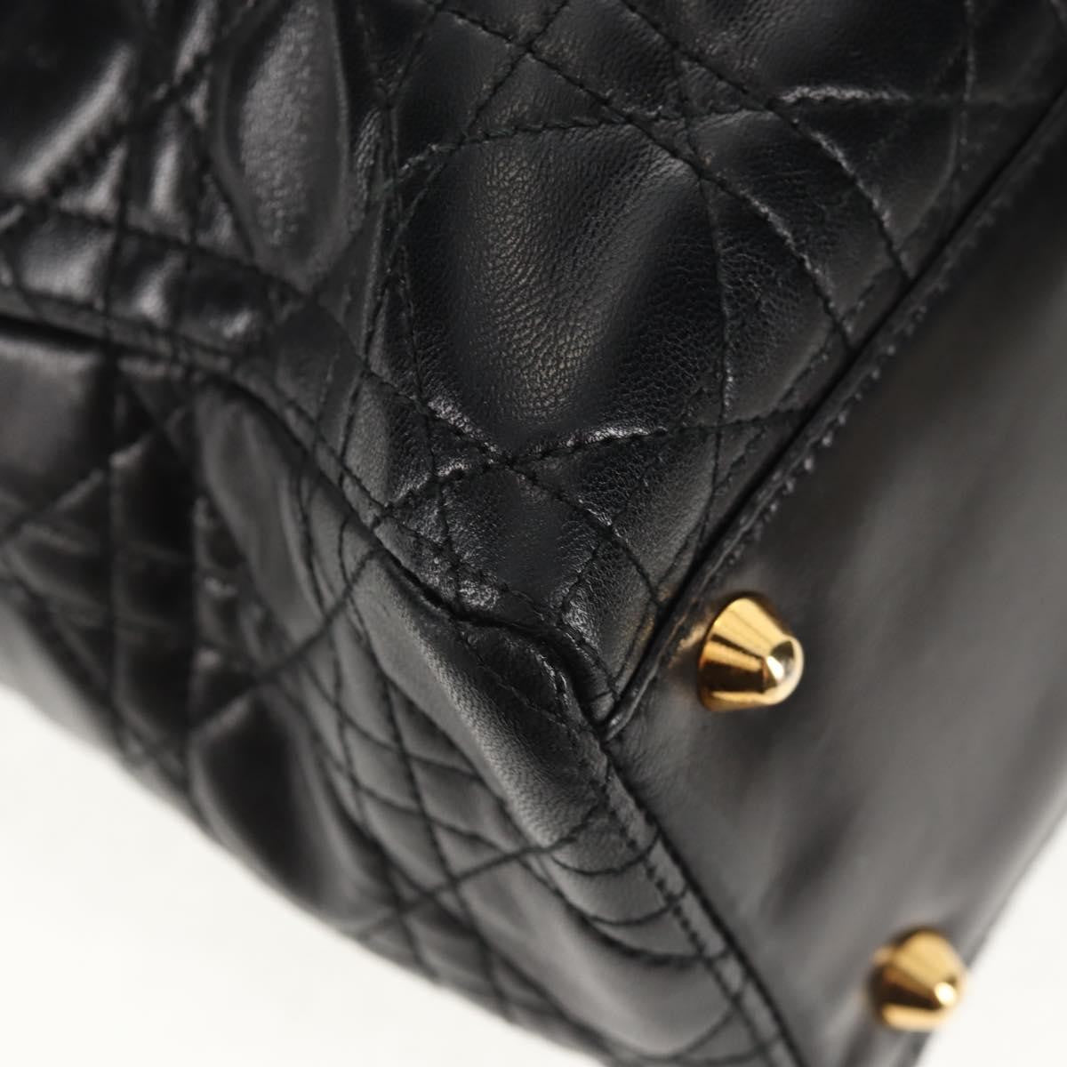 Christian Dior Vintage Lady Dior Bag Cannage Quilt Lambskin, BLACK, LEATHER, Handbag