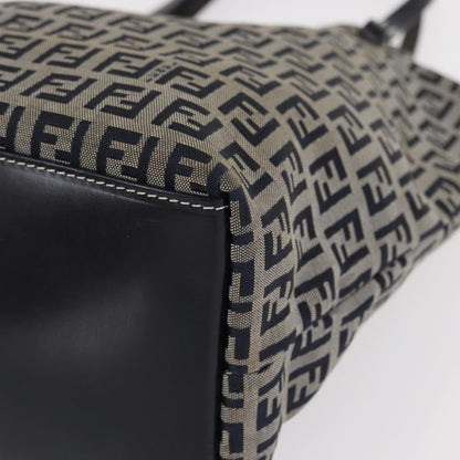 Fendi Shopping Tote Zucchino Canvas, NAVY, CANVAS, Tote bag