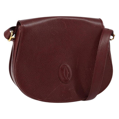 cartier Must de Cartier Shoulder Bag Leather, BURGUNDY, LEATHER, Shoulder bag