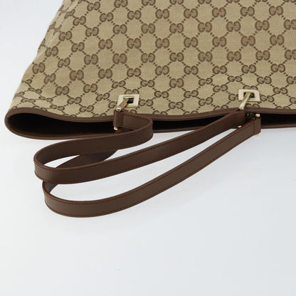 Gucci Vintage Bucket Shopping Tote GG Canvas, BEIGE, CANVAS, Tote bag