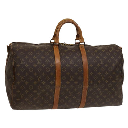 Louis Vuitton Keepall Bandouliere Bag Monogram Canvas, BROWN, CANVAS, Travel bag