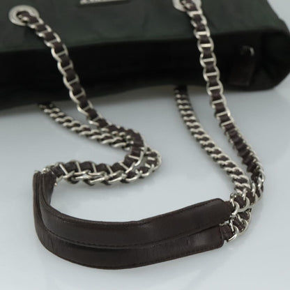 Prada Vintage Chain Tote Tessuto, KHAKI, NYLON, Tote bag